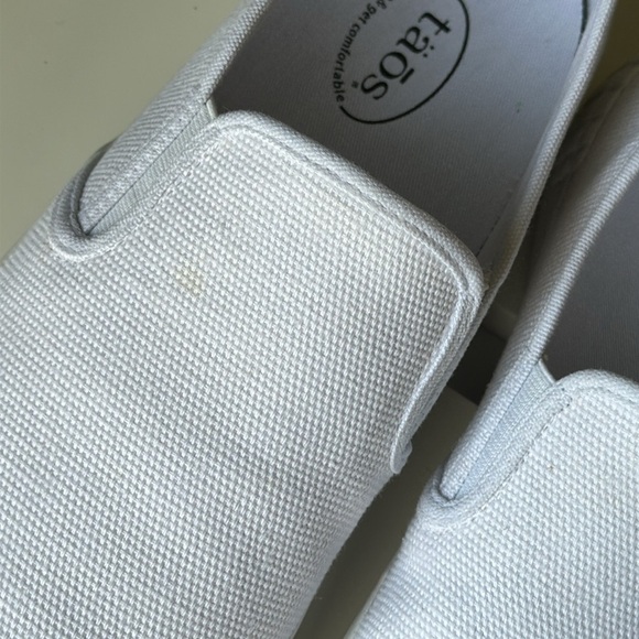 Taos Double Vision White Canvas slip on sneaker Arch Support Orthotic Friendly - Picture 11 of 14